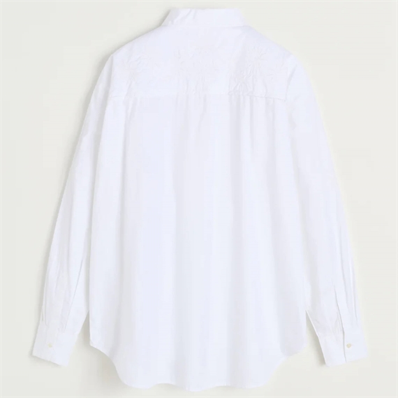 Aiayu Shirt Embroidery Skjorte, Hvid 